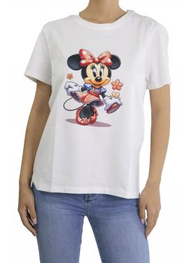 t shirt con stampa minnie 